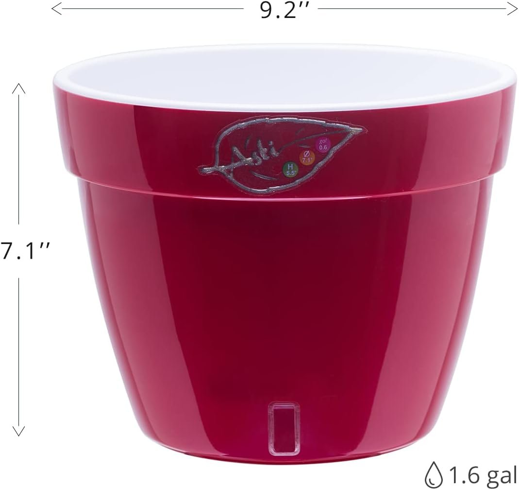 3 Pack - Self Watering Planter - Modern Flower Pot with Water Level Indicator - Image 2