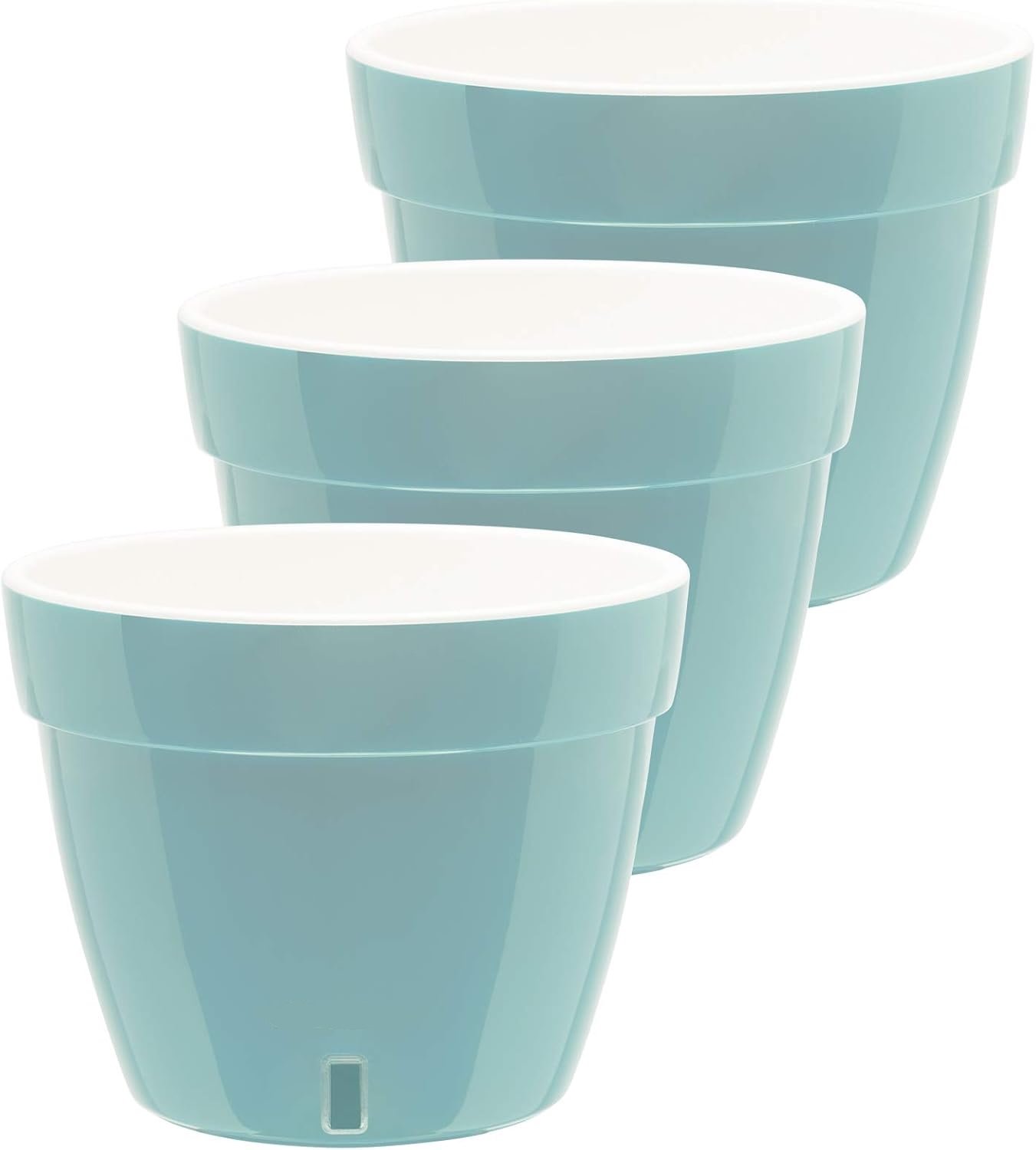 3 Pack - Self Watering Planter - Modern Flower Pot with Water Level Indicator