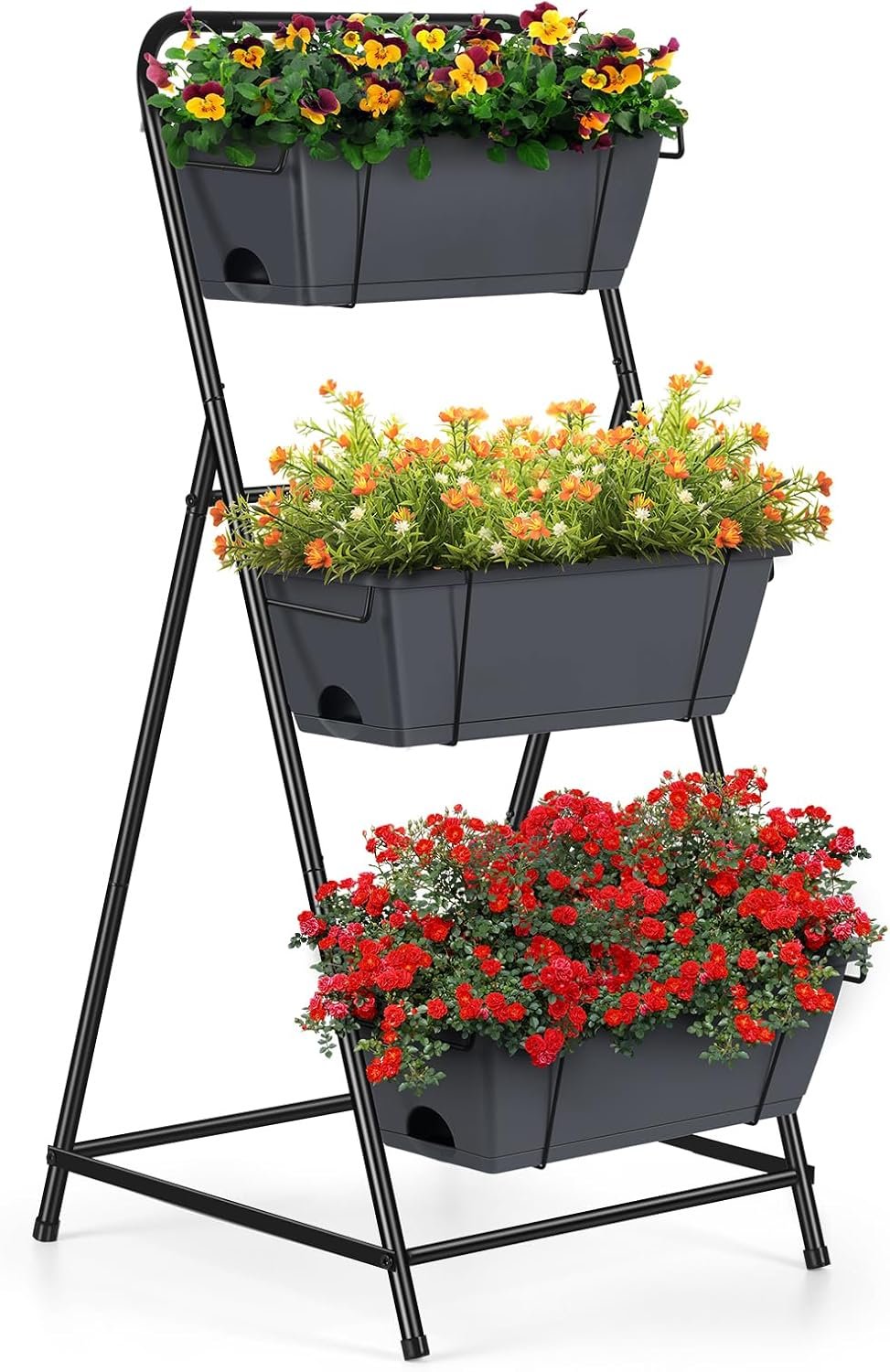 Vertical Garden Planter 3 Tier Raised Garden Bed Herb Planter